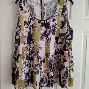 Beautiful fall colors peplum top